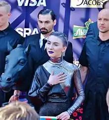 Description de l'image Diana Hajiyeva (Dihaj) on the Red Carpet Ceremony Kyiv Eurovision 2017.jpg.