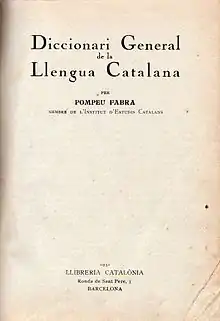 Image illustrative de l’article Dictionnaire général de la langue catalane