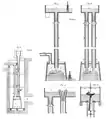 Modèles alternatifs de construction de trompe proposés en 1831.