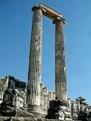 Colonnes ioniques grecques du temple d’Apollon de Didymes.
