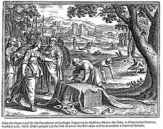 Didon achète sa terre pour la fondation de CarthageMatthäus Merian, 1630.