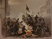 F.C. Nordmann, Barricade sur la Friedrichstrasse le 18 mars 1848