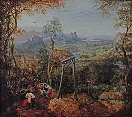 La Pie sur le gibet, Pieter Brueghel l'Ancien (1568), musée régional de la Hesse, Darmstadt.