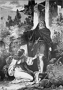 Aurélien apportant à Clotilde la demande en mariage de Clovis (1891).