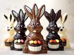 Lapins en chocolat.