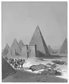 Les Pyramides de Méroé, gravure de French, d'après Schmidt