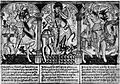 « Trois Juifs honnêtes » (José, David, Judah Maccabée) parmi les neuf Braves personnifiant les idéaux de la chevalerie et de la vertu armée dans la tradition catholique médiévale, code Bern (XVe)