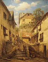 Treppenaufgang an der Eichengasse in Kronberg (1865), musée de Kronberg.