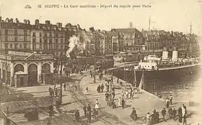 Entrée de la gare au début du XXe siècle.