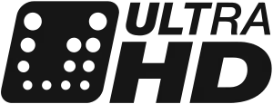 Logo apposé sur un appareil Ultra HD en 3 840 × 2 160 pixels 2017.