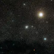 L'étoile brillante en haut à droite de NGC 4755 est Mimosa, l'une des quatre étoiles de la Croix du Sud. (ESO)