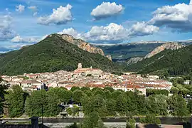 Centre ancien à partir de l'Ouest vers l'Est.