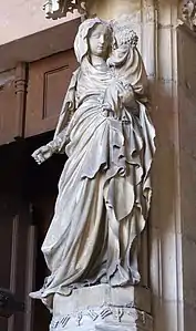 La Vierge du trumeau regardant le Christ