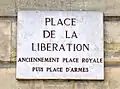 Plaque de la place de la Libération