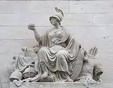 Statue de Minerve, après restauration.
