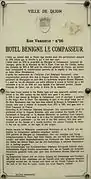 Plaque d'information trilingue (français, anglais, allemand)