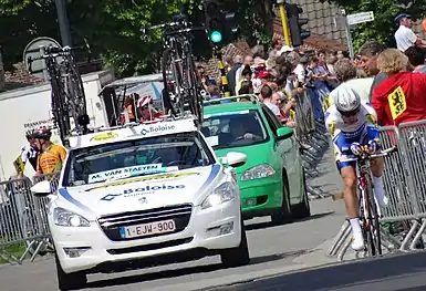 Michael Van Staeyen lors du contre-la-montre individuel de la 3e étape du Tour de Belgique 2014 à Dixmude.