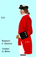 régiment de Dillon de 1720 à 1734