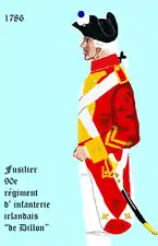 régiment de Dillon de 1786 à 1791