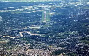 Vue aérienne de l'aéroport de Dimapur