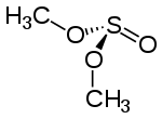 Formule structurelle de la conformation GG du sulfite de diméthyle