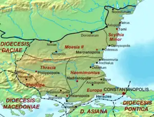 Le diocèse romain de Thrace en 400 ap. J-C