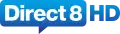 Ancien logo de Direct 8 HD du 1er avril 2010 au 7 octobre 2012.