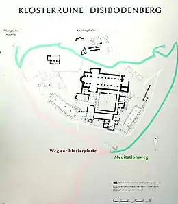 Plan de l'abbaye de Disibodenberg.