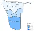 Distribution de l'afrikaans