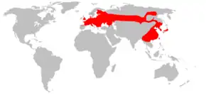 Aire de répartition du Rat des moissons