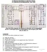 Distribution du rez-de-chaussée du Château-Vieux en 1695, à l'arrivée de Monseigneur.