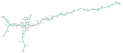 Voir la carte de la ligne.