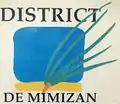 Logo du district de Mimizan, ancêtre de la communauté. Les cinq aiguilles de pin représentent les cinq communes.
