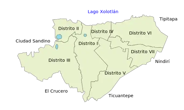 Districts de Managua.