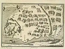 Carte de Diu en 1729