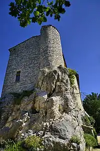 Vue du sud du château de Divajeu.