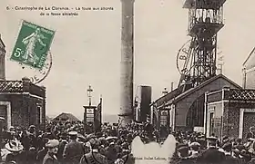 La fosse no 1 - 1 bis en 1912, lors de la catastrophe.