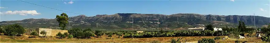 Vue panoramique du djebel Serj.