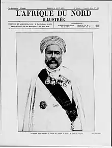 Une du 16 août 1930 de l'Afrique du Nord Illustrée, Djelloul Ben Lakhdar est élévé à la dignité de Khalifa.