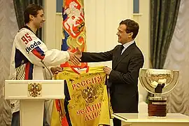 Photo de Morozov et Dmitri Medvedev.