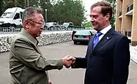 Kim Jong-il et Dmitri Medvedev, en 2011