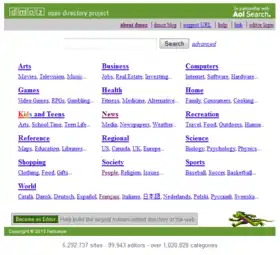 DMOZ en 2013