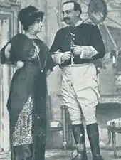 María Guerrero avec Emilio Thuillier dans Doña Desdenes (1912)