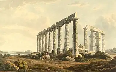 Peinture d'Edward Dodwell, Views of Greece, 1821.