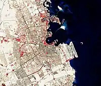 Doha vue par satellite en 2022