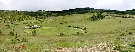 Doline sur le causse Méjean, Mas-Saint-Chély.