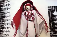 Doll in wedding-dress typical of Ramallah area