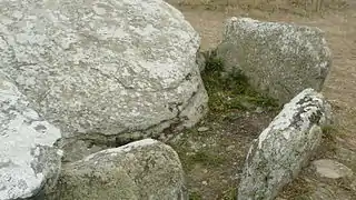 Le dolmen de Magouer Huen (vue partielle).