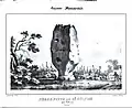 Le menhir en 1842