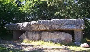 Le dolmen de la Pierre Martine.